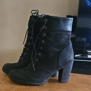 Women's Black Lace-Up Ankle Boots
